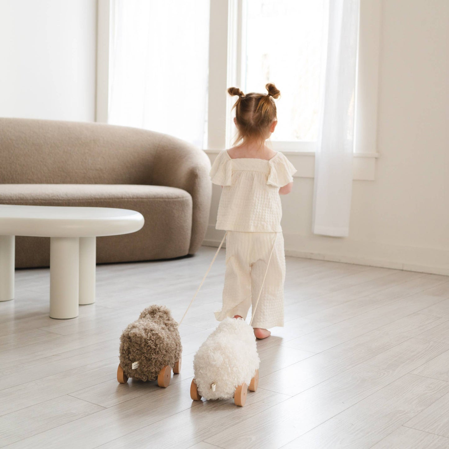 Little Lamb Pull Toy | Brown by Little Lamb Kind