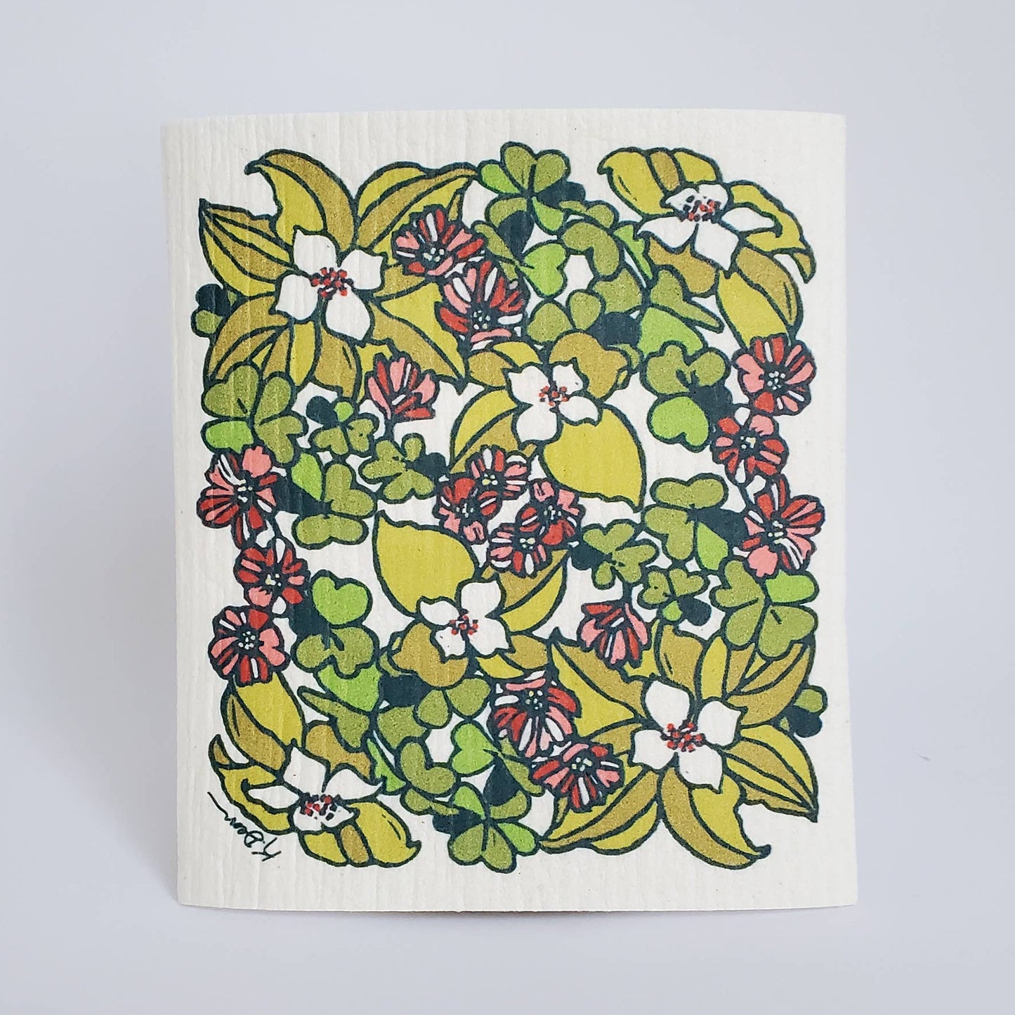 Bunchberry Swedish Dishcloth by Little Green