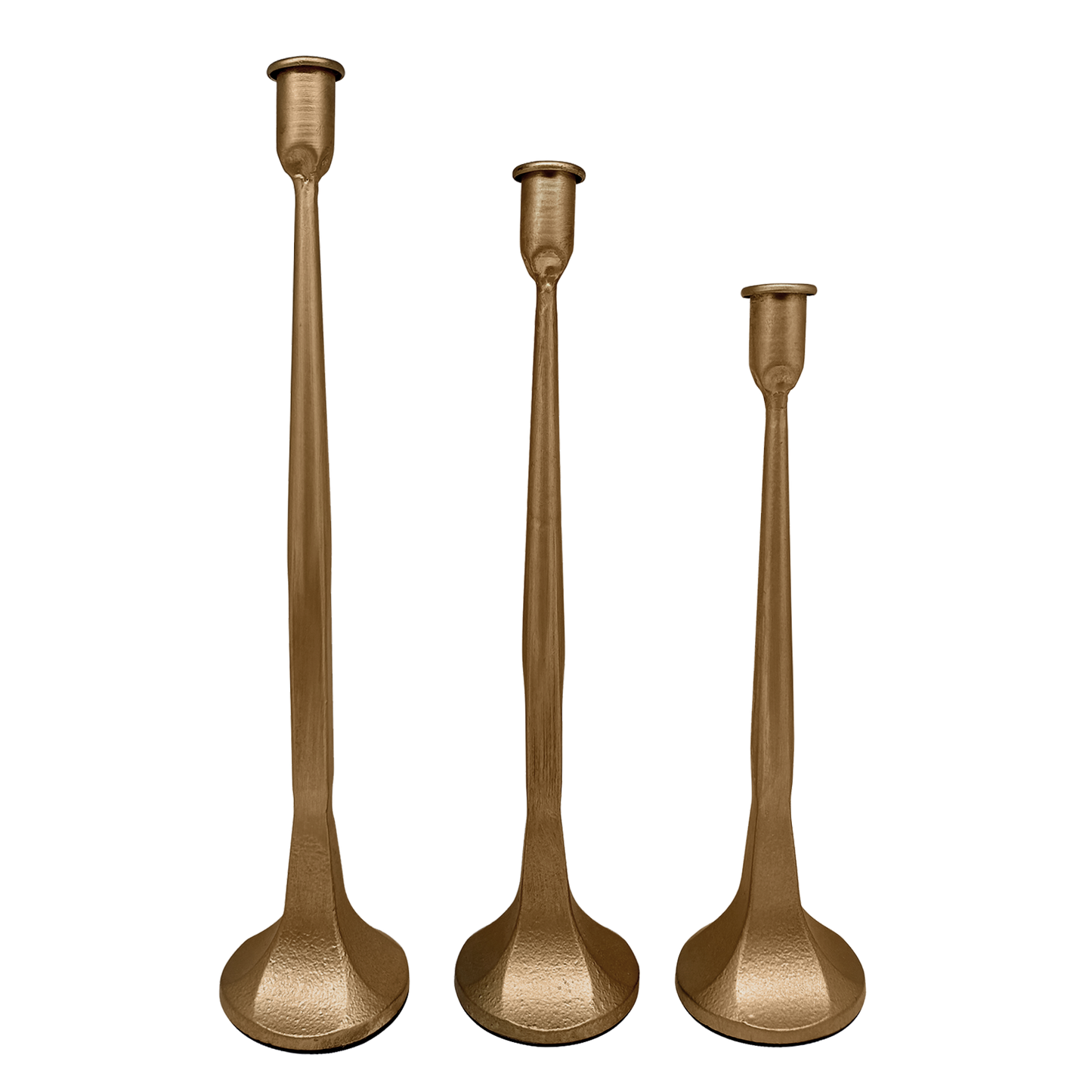 Elegant Cast Iron Taper Candlestick Holder by Sweet Water Decor