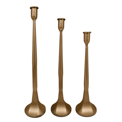 Elegant Cast Iron Taper Candlestick Holder by Sweet Water Decor