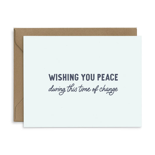 Wishing You Peace Sympathy Card by Ruff House Print Shop