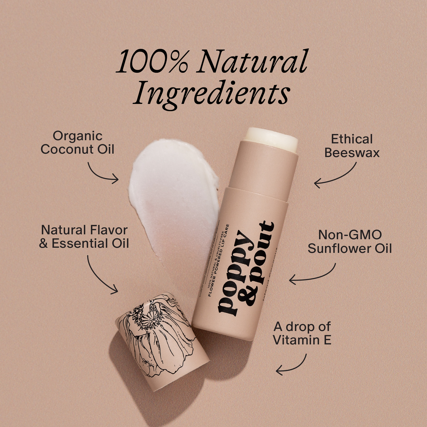 Island Coconut Lip Balm by Poppy & Pout