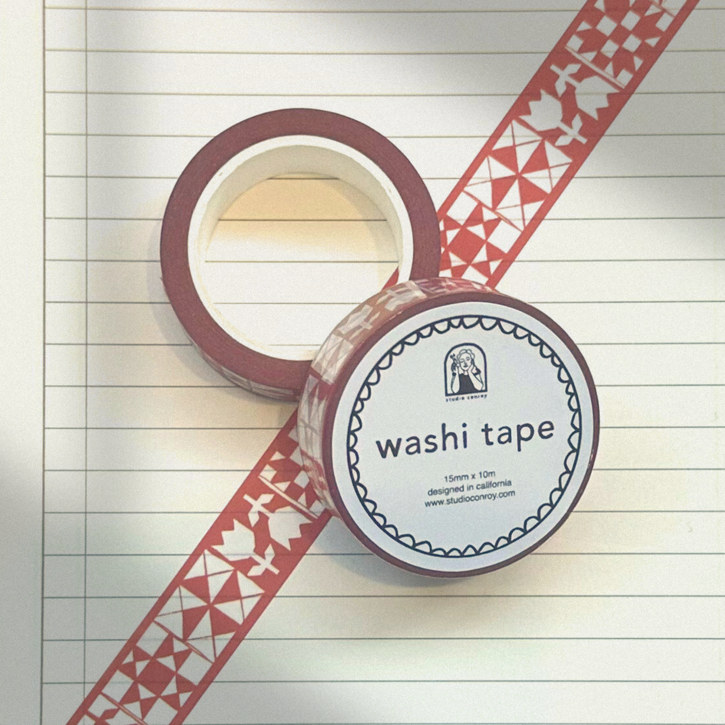 Red Quilt Washi Tape by Studio Conroy