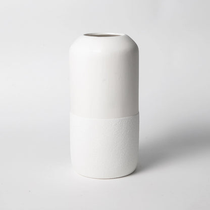 White Textured Ceramic Vase