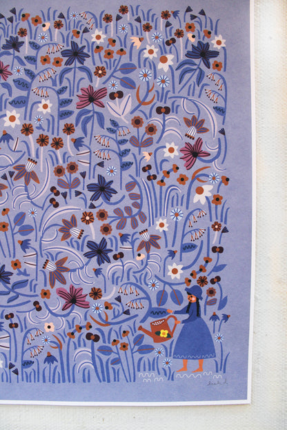 Blue Art 11x14 Print by Leah Duncan