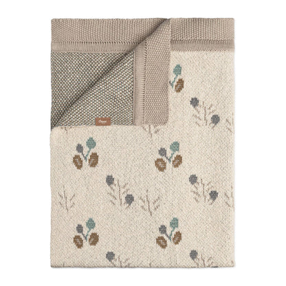 Poppy Organic Cotton Knitted Baby Blanket by Crane Baby