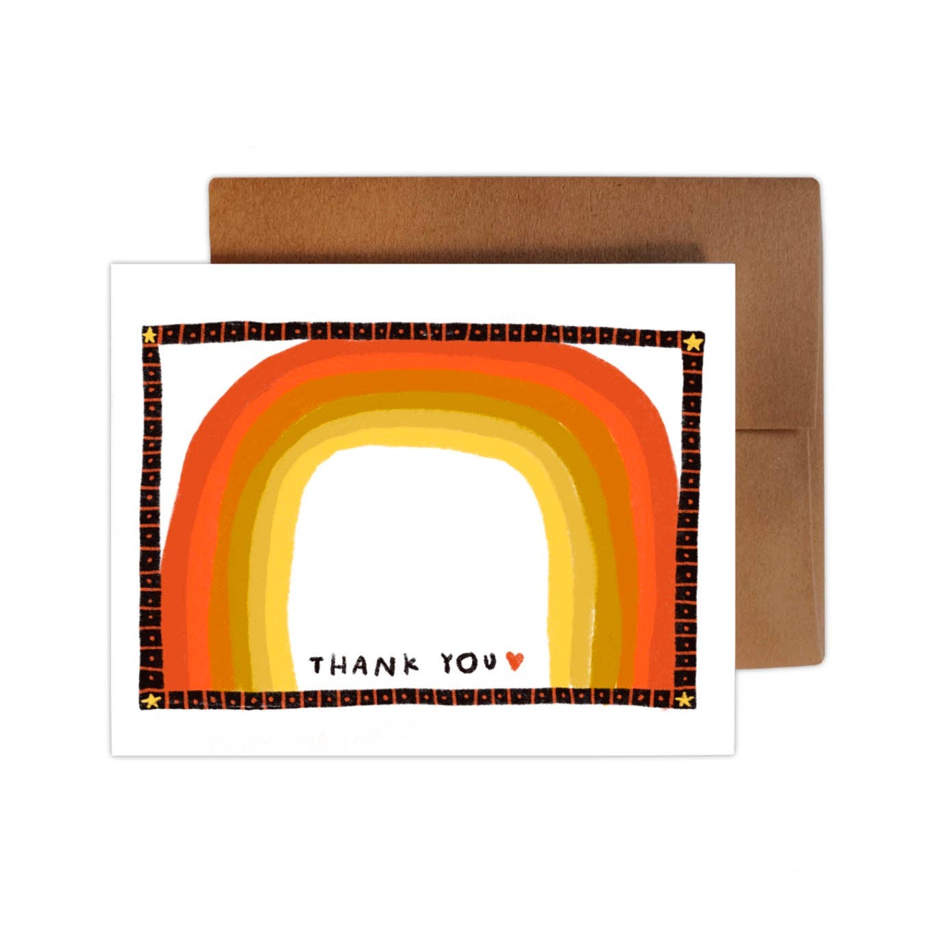 Thank You Rainbow Greeting Card by Rani Ban