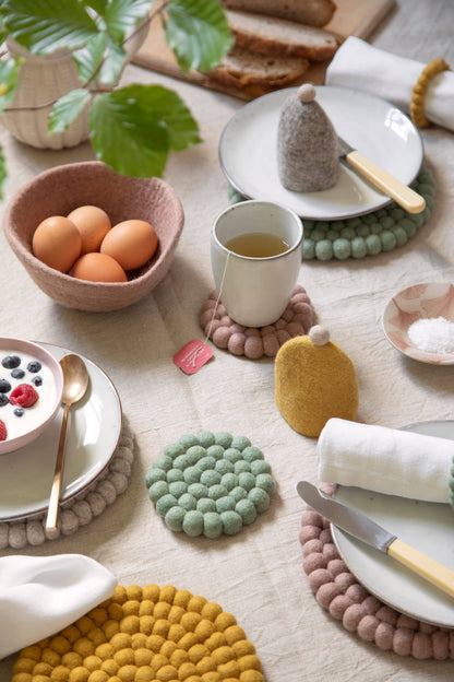 Felted Coasters | Set of 2 | Sage by Gry and Sif