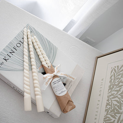 Swirl Taper Soy Wax Candles by Glowing Harmony Candle Co.