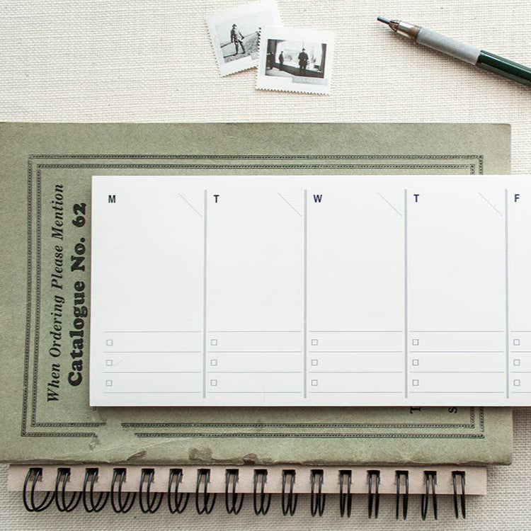 Weekly Planner Paper Notepad by Utility House Design Co.