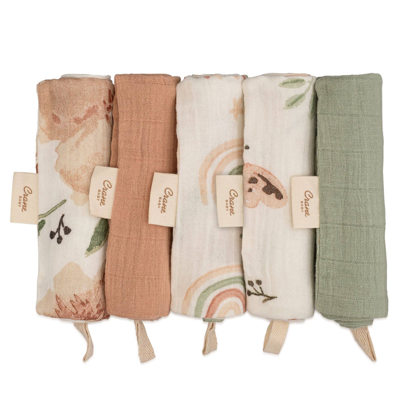 Parker 5-pc. Baby Wash Cloth Set by Crane Baby