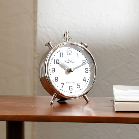 Decorative Desk Clock | Nickel