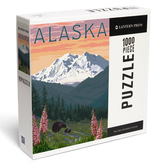 Denali and Fireweed Landscape 1000 Piece Puzzle