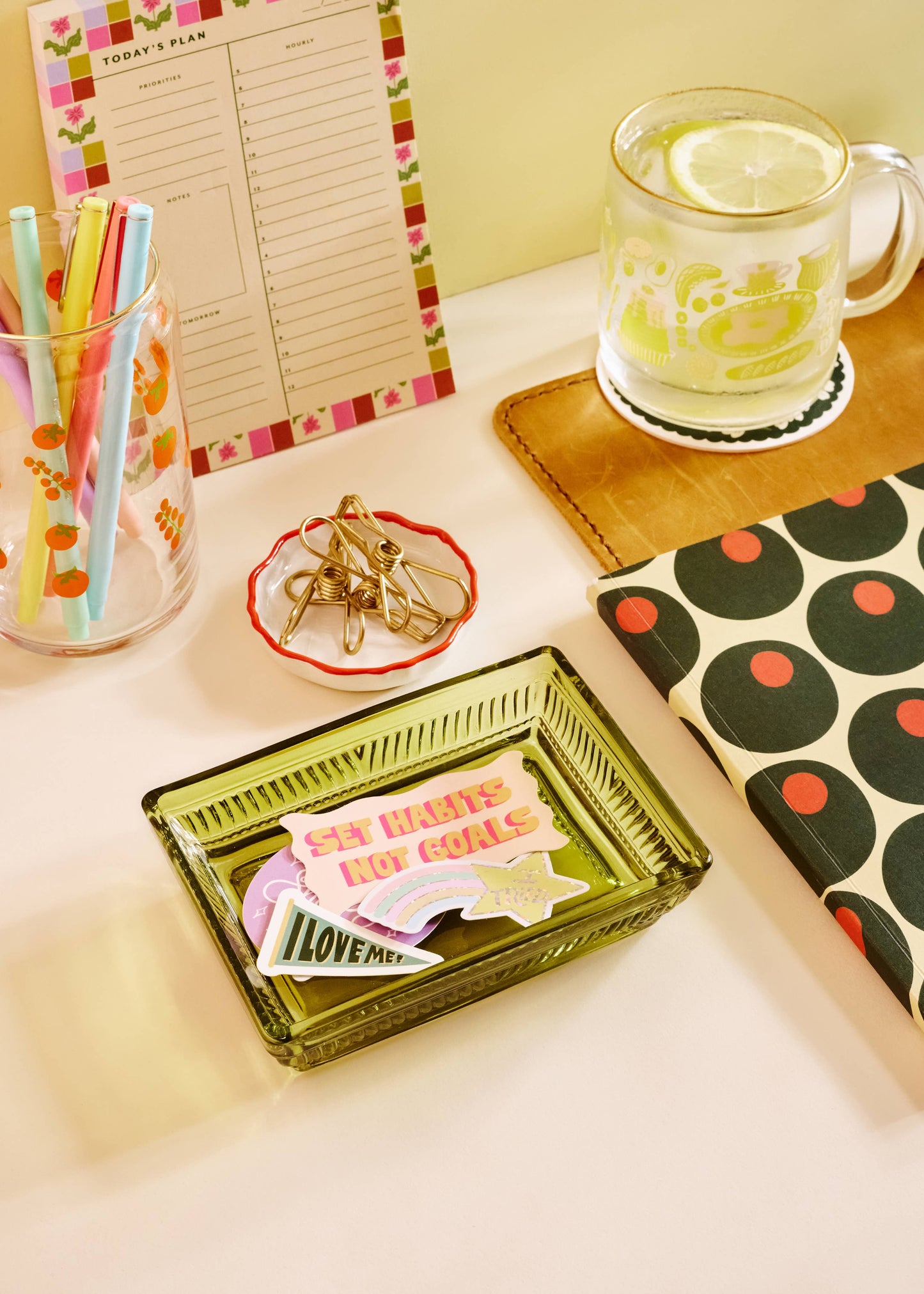 Checkered Flower Daily Planner Notepad by One & Only Paper