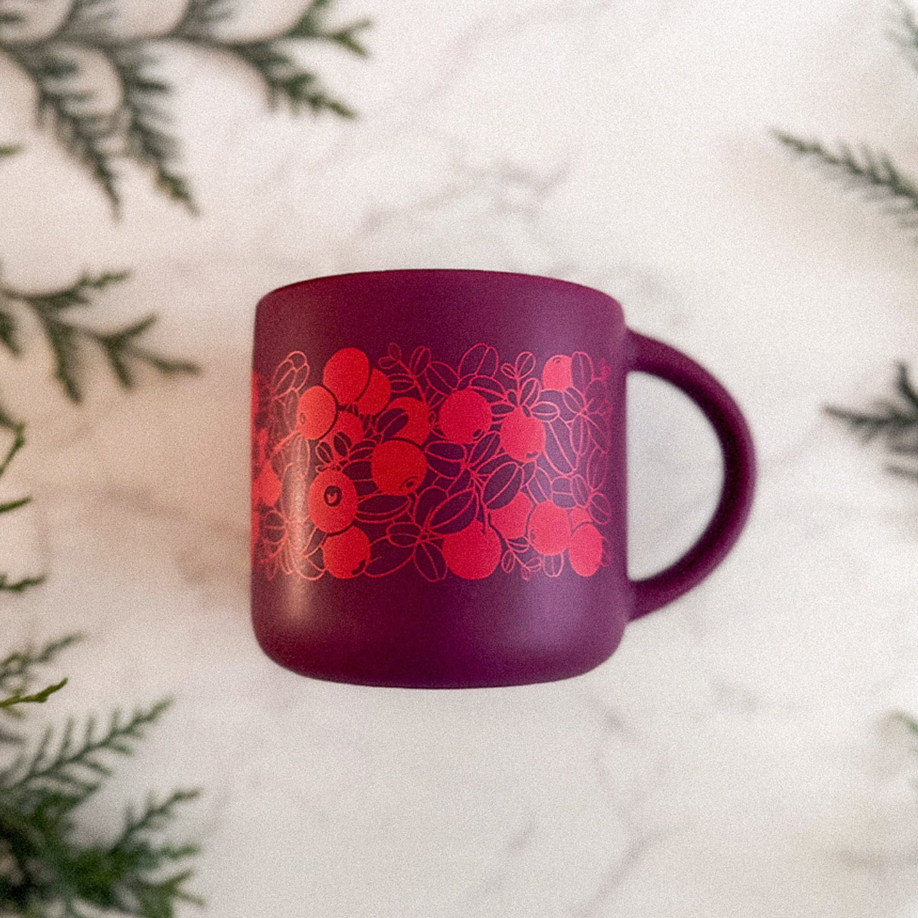 Cranberry Ceramic Mug 20oz | Limited Edition by Brianna Reagan Art