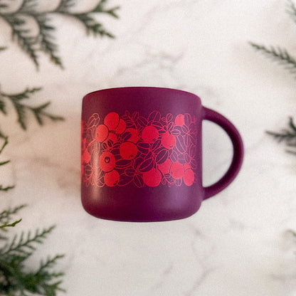 Cranberry Ceramic Mug 20oz | Limited Edition by Brianna Reagan Art