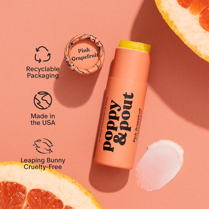 Pink Grapefruit Lip Balm by Poppy & Pout