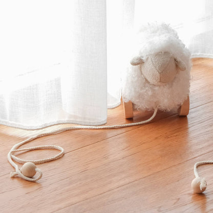 Little Lamb Pull Toy | Cream by Little Lamb Kind