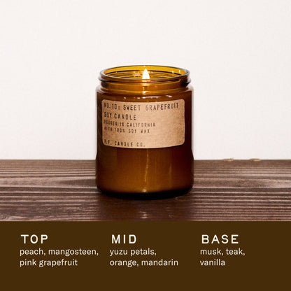 Sweet Grapefruit - 7.2 oz Soy Candle by P.F. Candle Co.