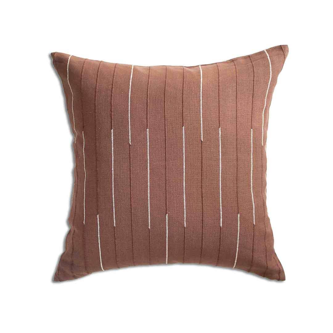 Textured Woven Accent Pillow | Chocolate by Fair & Simple