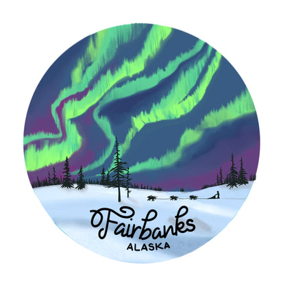 Northern Lights Fairbanks sticker by Michele Michael Art
