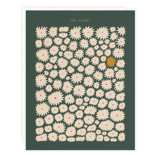 Green Daisies Greeting Card by Someday Studio