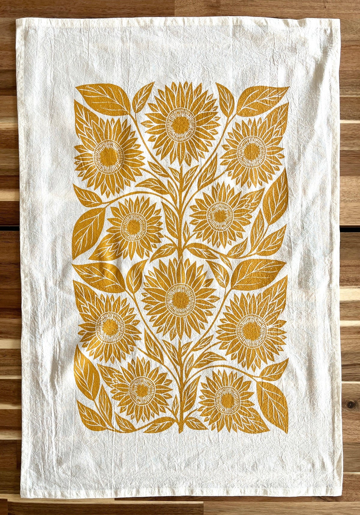 Sunflower Tea Towel by Katharine Watson