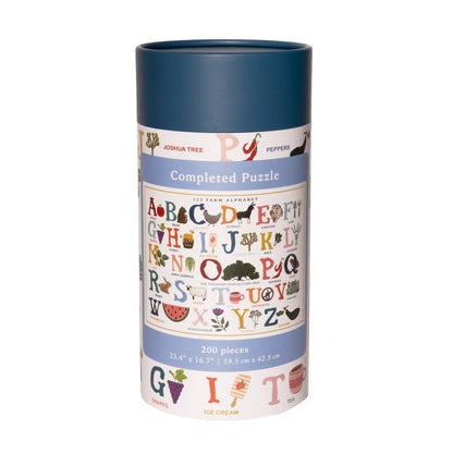 Alphabet Illustration 200 Piece Puzzle by 123 Farms