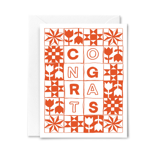 Congrats Quilt Card by Studio Conroy