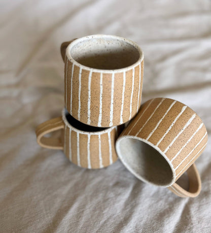 Cream Line Mug by Void & Form Ceramics