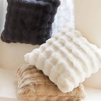 Rabbit Faux Fur Pillow Cover by Breck + Fox