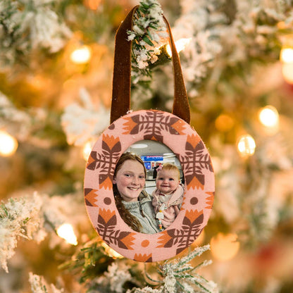 Sarah Fabric Frame Ornament | Pink by Handker Bandanas