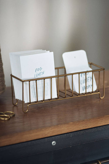 Slender Brass Basket by Fog Linen Work