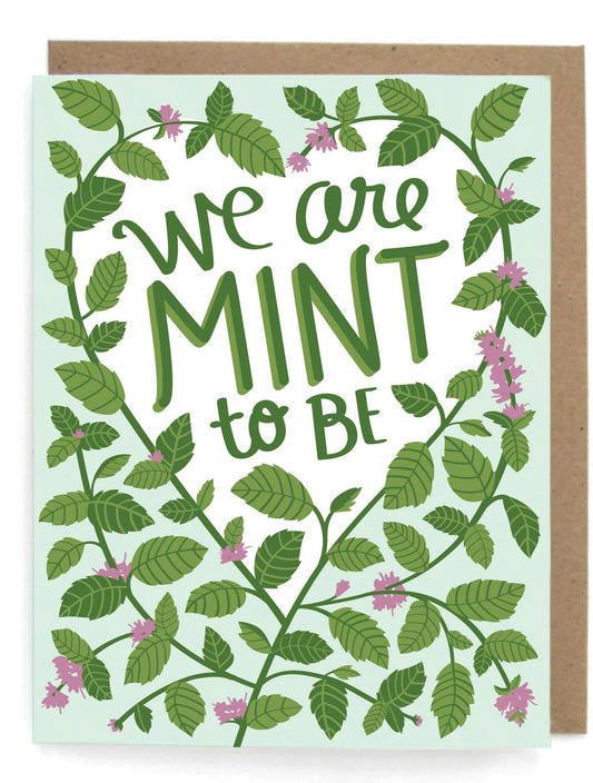 Mint Love Greeting Card by The Neighborgoods