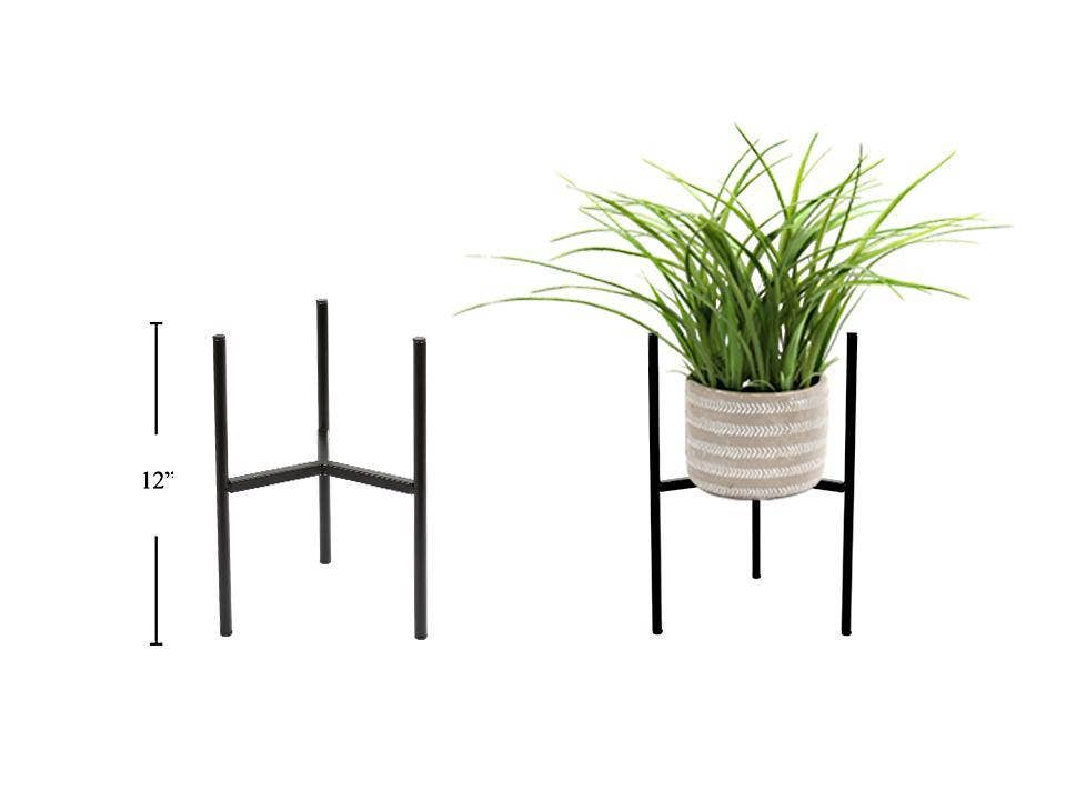 Sleek Black Metal Plant Stand by Truu Design