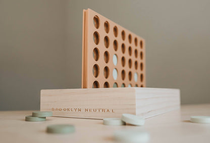 Wooden Four in a Row by Brooklyn Neutral