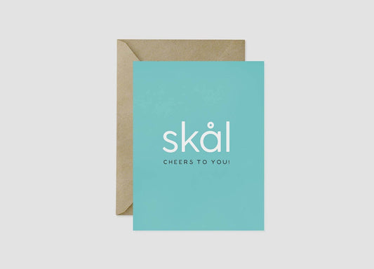 Skål Cheers To You Greeting Card by Nordic Fox Design Co.