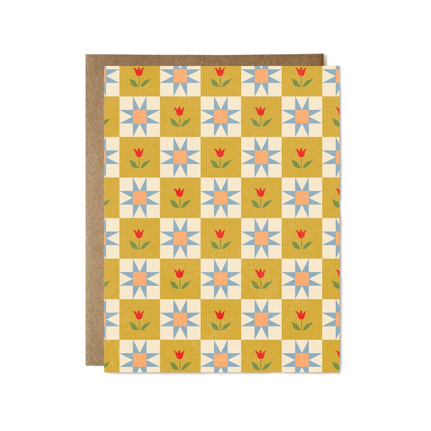 Spring Tulip Quilt Card by Ula Bloom