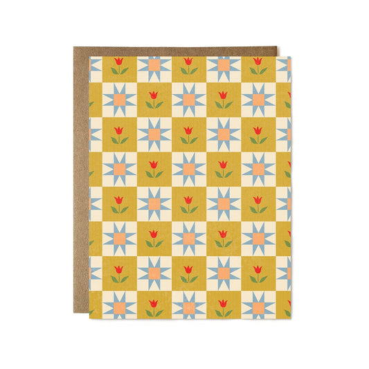 Spring Tulip Quilt Card by Ula Bloom