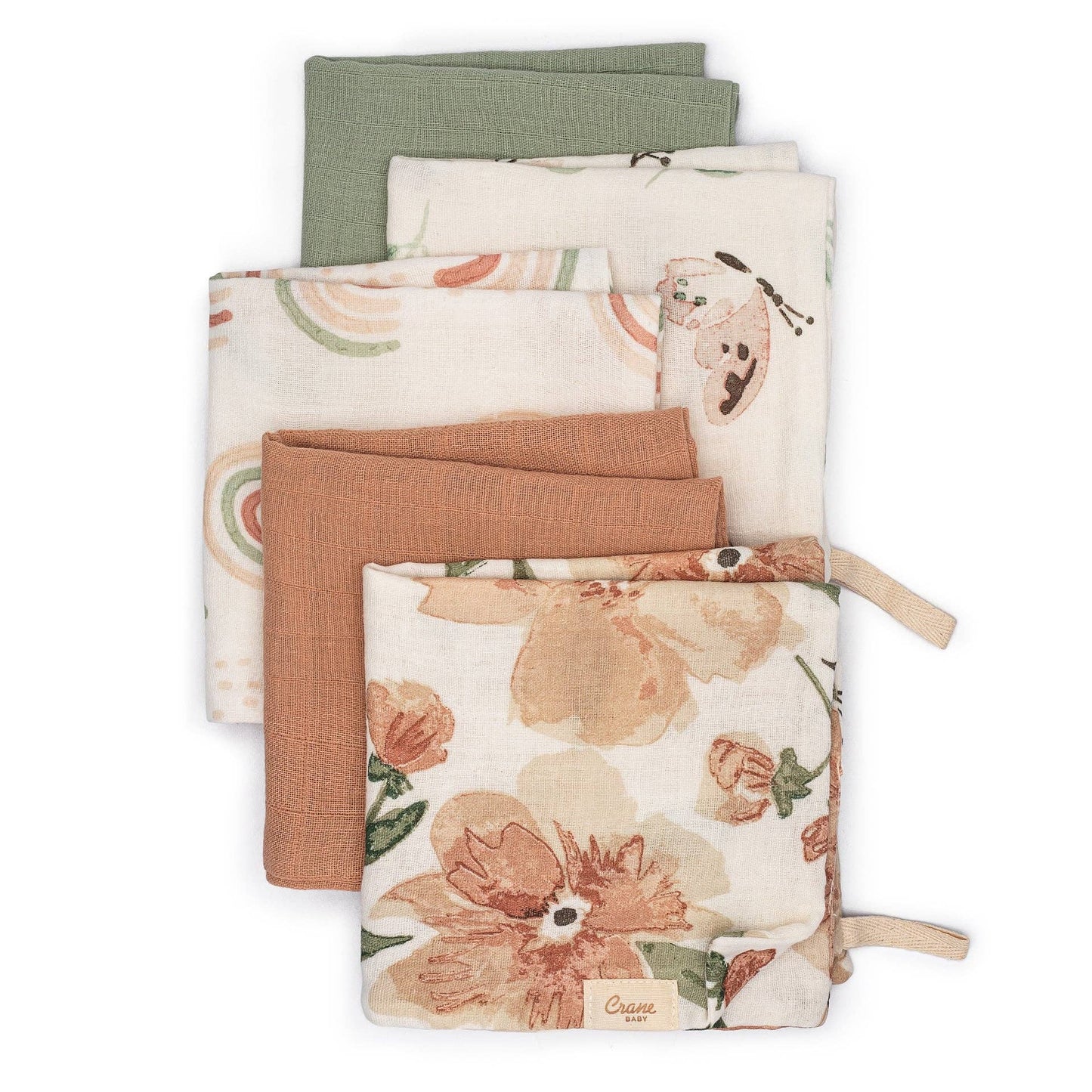 Parker 5-pc. Baby Wash Cloth Set by Crane Baby