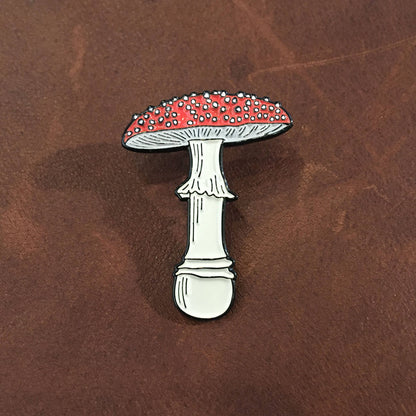 Fly Agaric Mushroom Enamel Pin by Green Bird Press
