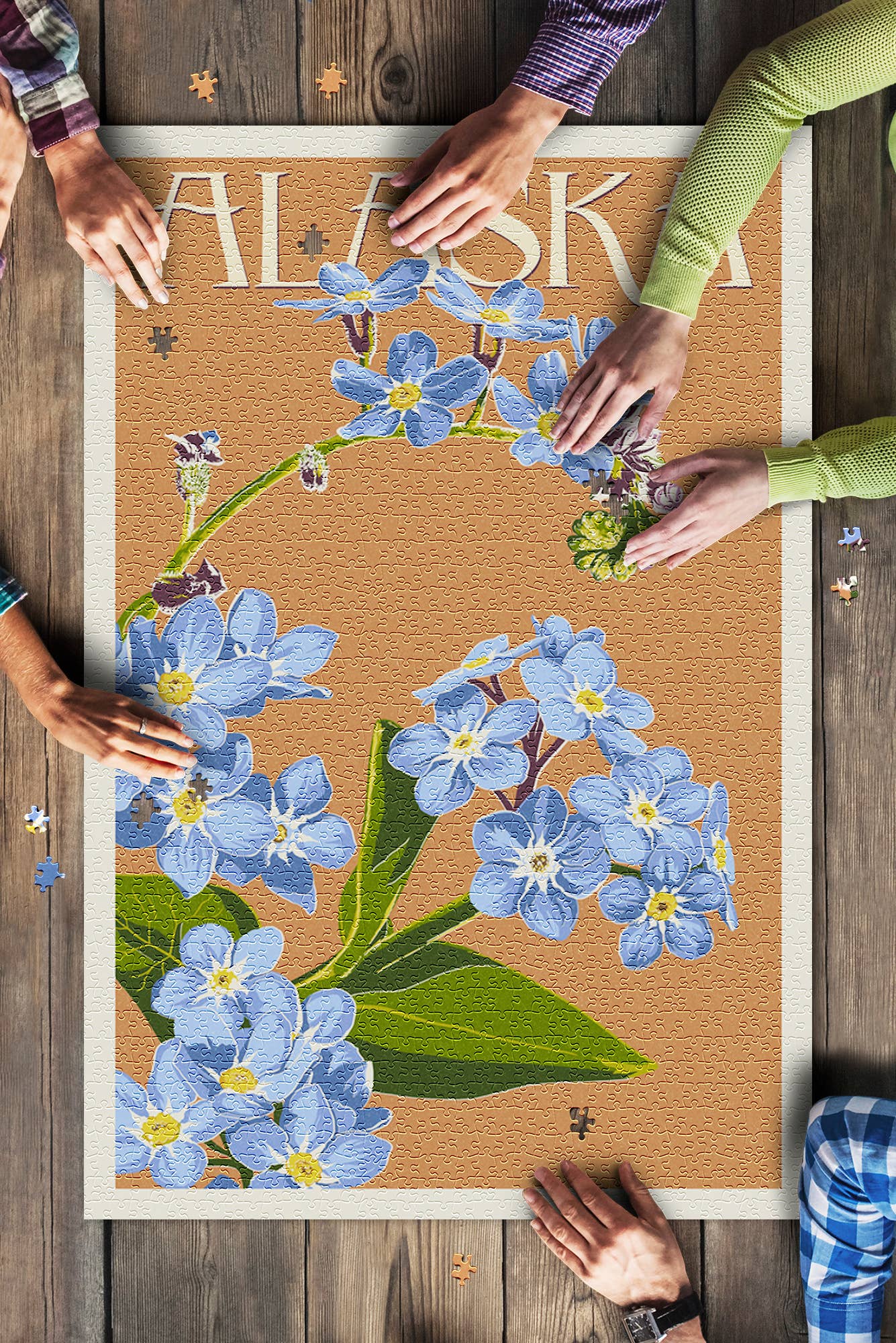 Alaska and Forget-Me-Nots 1000 Piece Puzzle