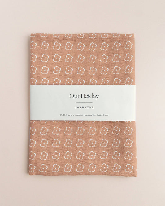 Elise Sienna Linen Tea Towel by Our Heiday