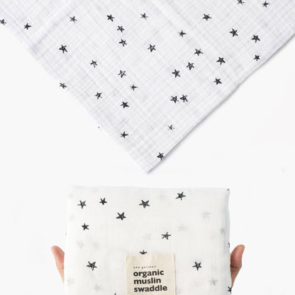 Organic Muslin Swaddle | Stars by Wee Gallery