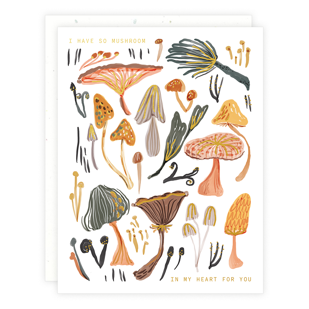 Mushrooms Greeting Card by Someday Studio