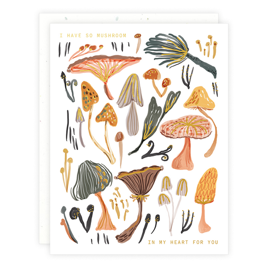 Mushrooms Greeting Card by Someday Studio