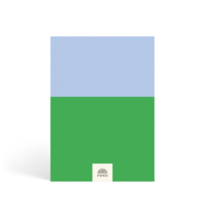 Colorblock Lined Notebook - Blue + Green