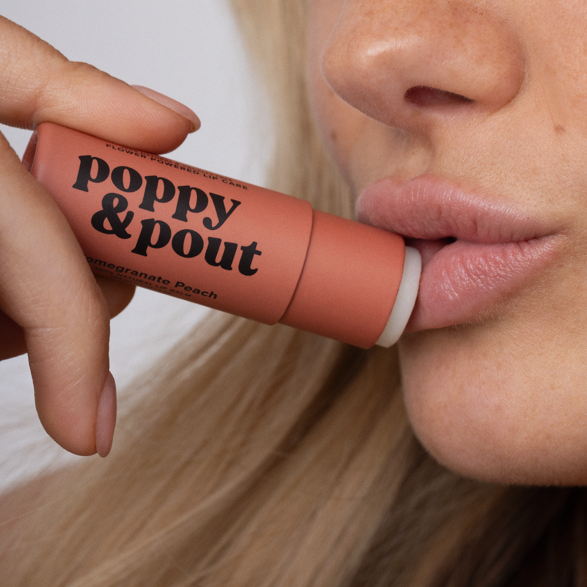 Pomegranate Peach Lip Balm by Poppy & Pout