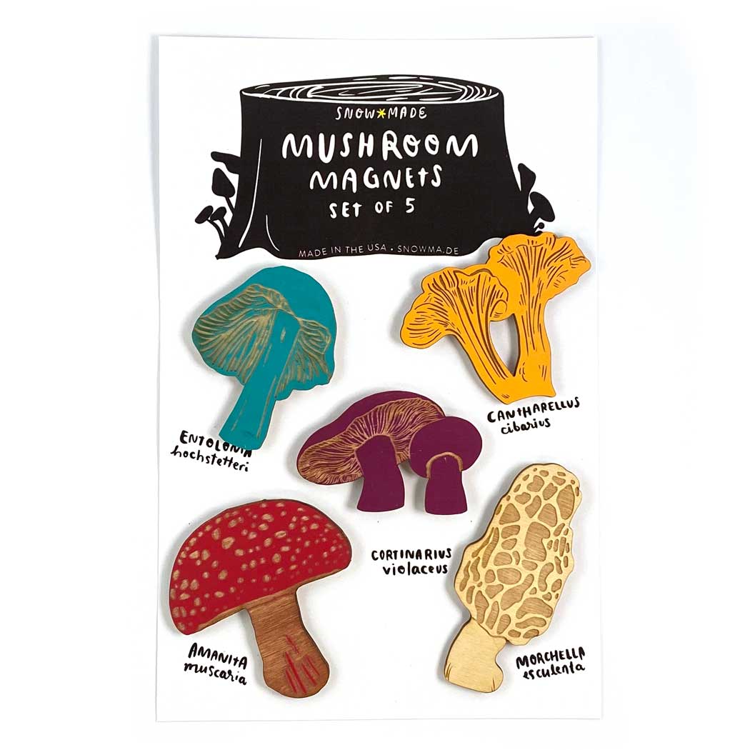 Mushroom Magnets | Set of 5 by SnowMade