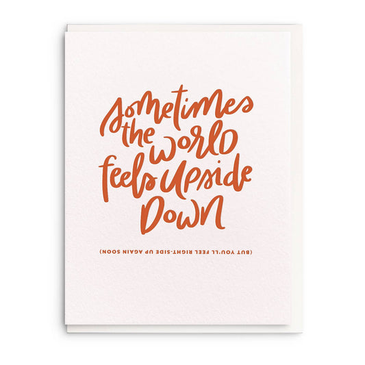 Upside Down Encouragement Card by Dahlia Press